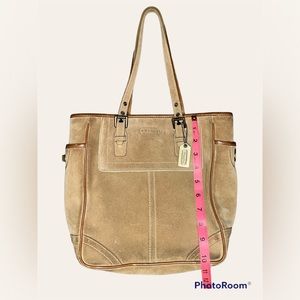 Coach Wild leather Double Strap Tote Handbag